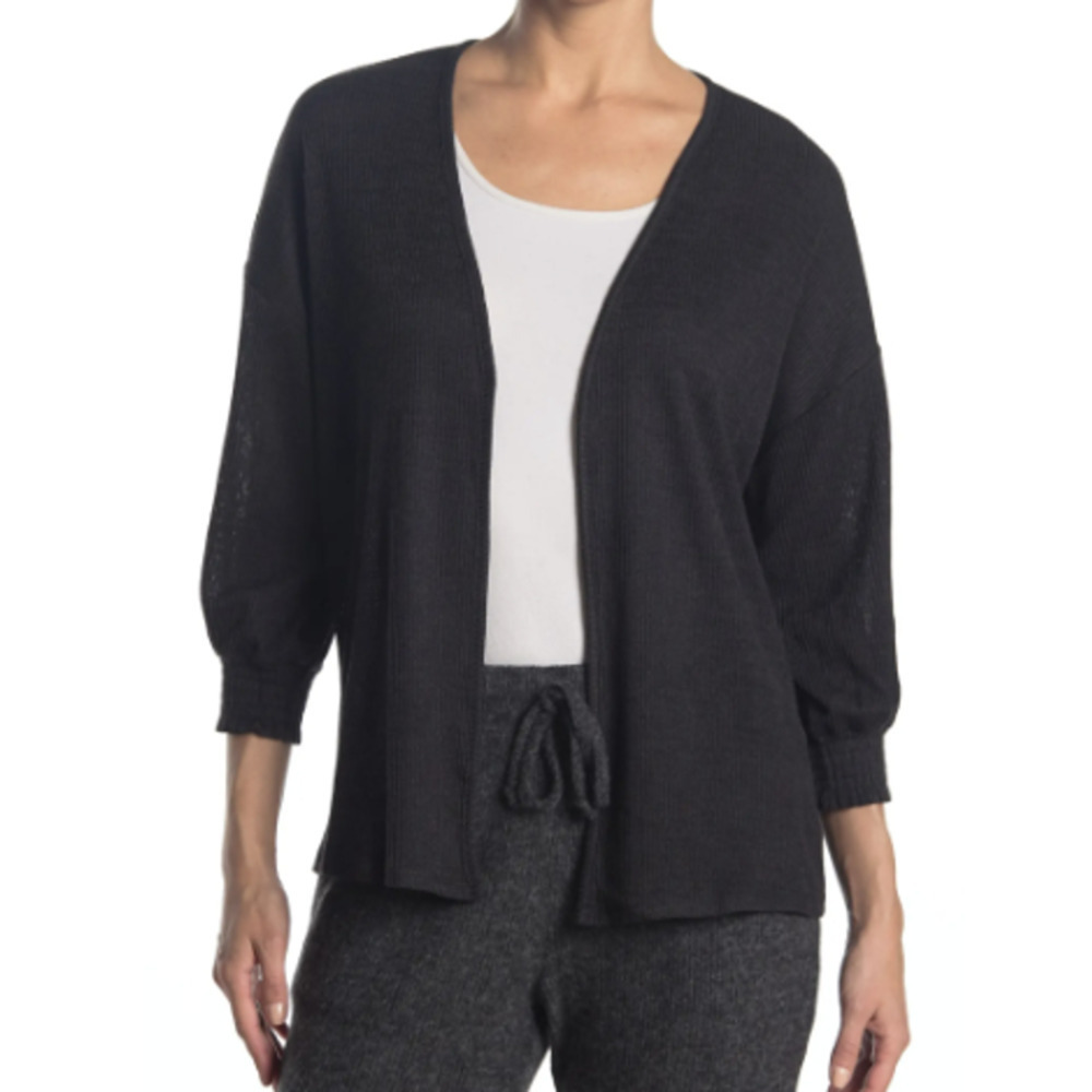 Éclair Ribbed Hacci Knit Cardigan, Size S​​​​​​​​​​​​